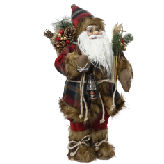 Papá Noel Pequeño Esquiador con Farol