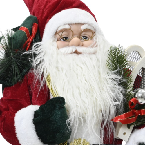 Papá Noel Pequeño con Saco de Regalos