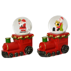 Bola de Nieve de Cristal Tren Navideño