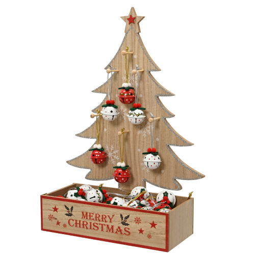 Cascabeles de Hierro Estampados con pompón y hoja