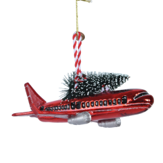 Adorno Colgante de Avión en Cristal