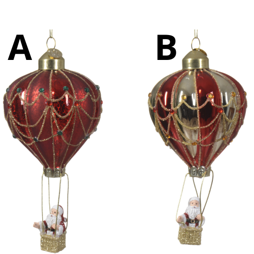 Adorno Colgante de Globo Aerostático en Cristal