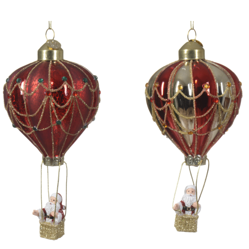 Adorno Colgante de Globo Aerostático en Cristal