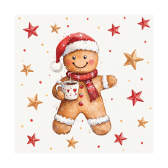 Servilletas Navideñas Galleta de Jengibre