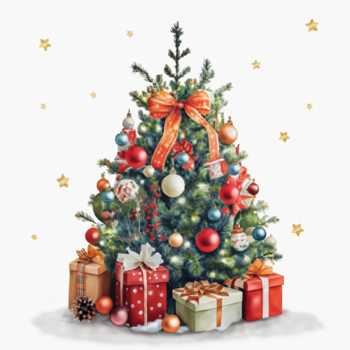 Christmas Napkins: Tree with Gifts