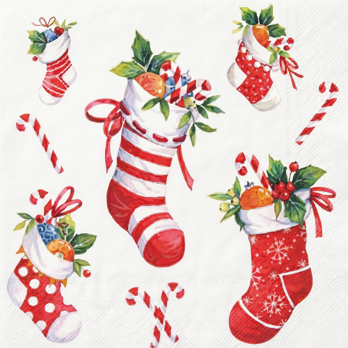 Servilletas Calcetines Navideños