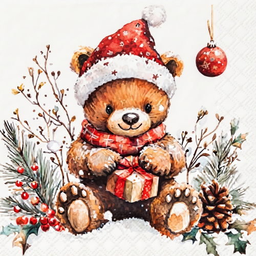 Servilletas Oso Navideño