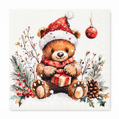 Servilletas Oso Navideño