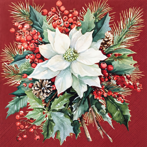 Weihnachtsstern-Servietten