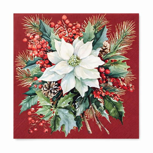 Weihnachtsstern-Servietten