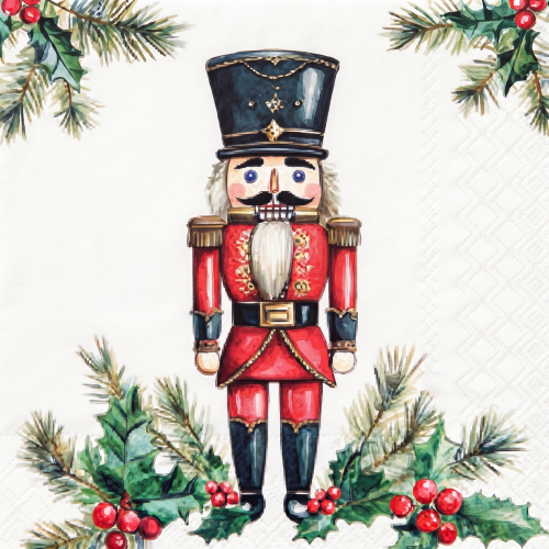 Red Nutcracker Christmas Napkins