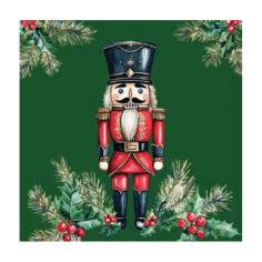 Servilletas Navideñas Verde Cascanueces