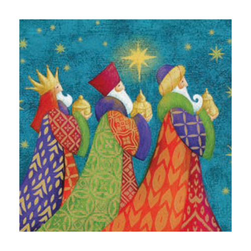 Blue Three Wise Men Christmas Napkins