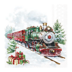 Christmas Train Holiday Napkins