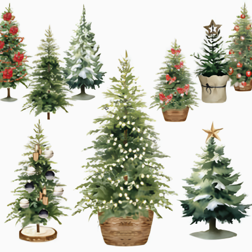 Servilletas Navideñas Colección de Árboles