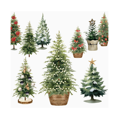 Servilletas Navideñas Colección de Árboles