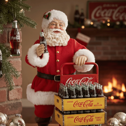 Santa Claus Coca-Cola con Carrito