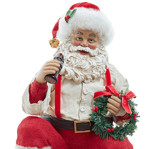 Santa Claus Coca-Cola Sentado en Cajas