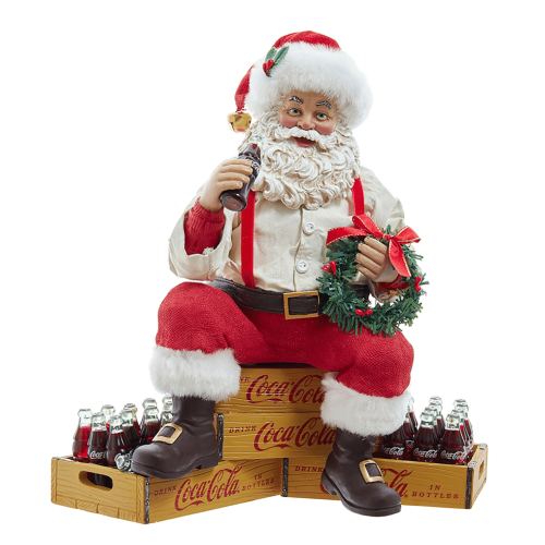 Santa Claus Coca-Cola Sentado en Cajas