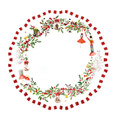 Set de 8 Platos de Navidad Vintage 27 cm
