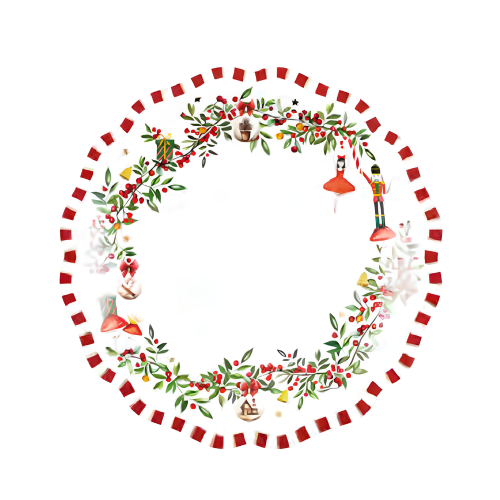 Set de 8 Platos de Navidad Vintage 21 cm