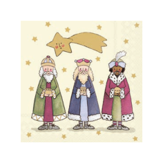 Servilletas Navideñas Pequeñas Reyes Magos