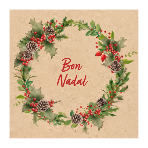 Servilletas Navideñas Reciclables "Bon Nadal"