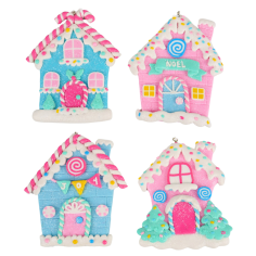 Adornos Casitas de Jengibre Colores Fluor