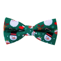 Pajarita verde con motivos navideños