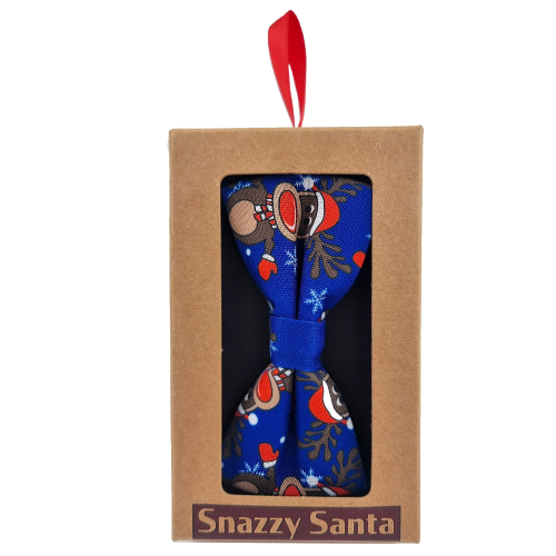 Pajarita Infantil Azul con Rudolph