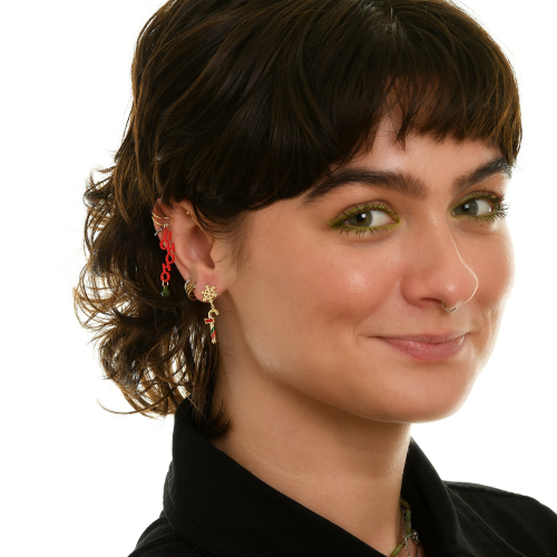 Set aus asymmetrischen weihnachtlichen Ear Cuffs