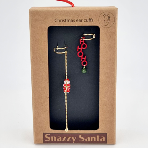 Set aus asymmetrischen weihnachtlichen Ear Cuffs