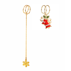 Juego de Pendientes Piercing Ear Cuff Asimétricos
