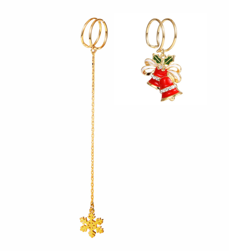 Asymmetrisches Piercing- und Ear-Cuff-Ohrring-Set
