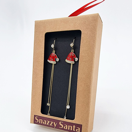 Hängeohrringe „Weihnachtsmannmütze“