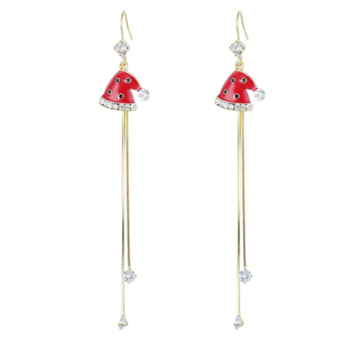 Hängeohrringe „Weihnachtsmannmütze“
