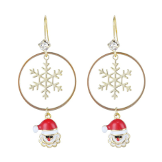 Pendientes Festivos Copo de Nieve y Papá Noel