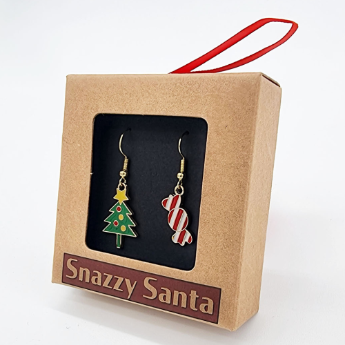 Pendientes Navideños Caramelo y Árbol