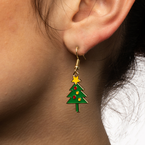 Pendientes Navideños Caramelo y Árbol