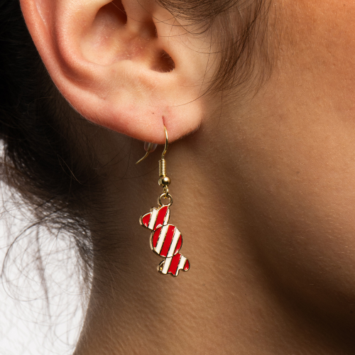Pendientes Navideños Caramelo y Árbol