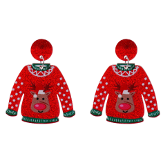 Pendientes Festivos de Jersey Navideño