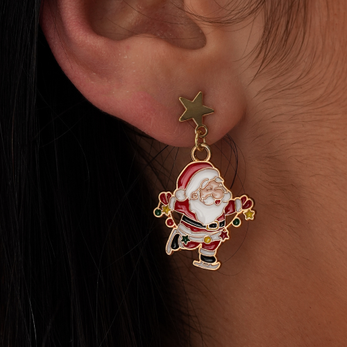 Pendientes Navideños Papá Noel y Merry Xmas