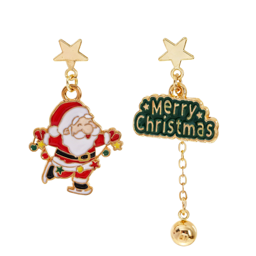 Pendientes Navideños Papá Noel y Merry Xmas