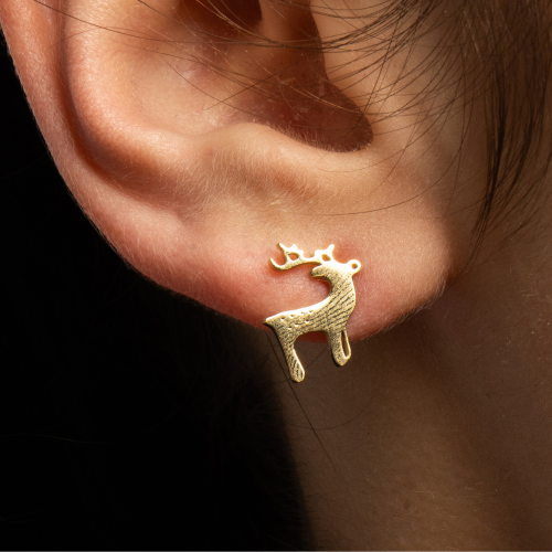 Pendientes de Reno Navideño
