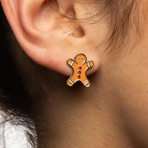 Pendientes Navideños Muñeco de Jengibre