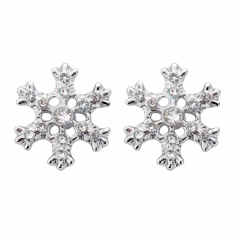 Pendientes Navideños Copo de Nieve Brillante