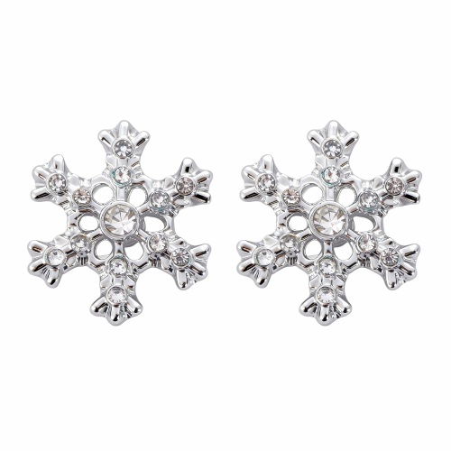 Pendientes Navideños Copo de Nieve Brillante