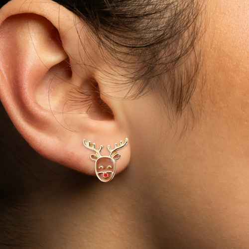 Pendientes Navideños Reno Rudolph