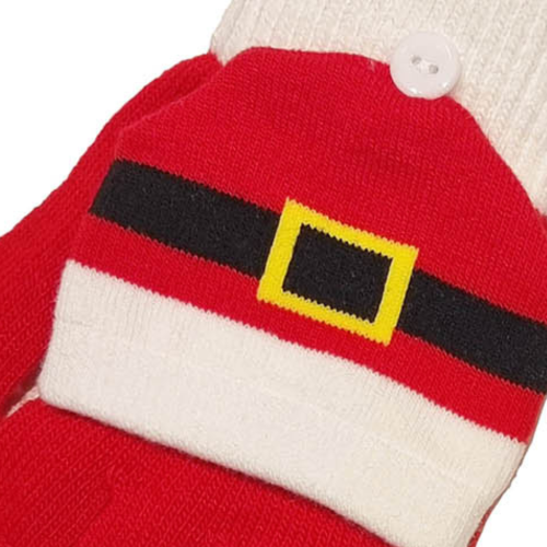 Guantes Sin Dedos Cinturón de Papá Noel