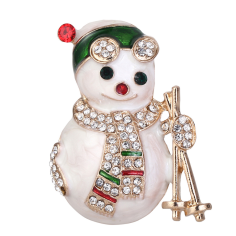 Broche Navideño Muñeco de Nieve
